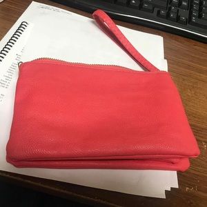 Coral clutch or cross body purse